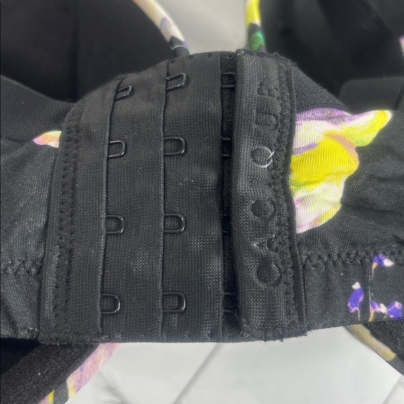 NWOT Cacique Lane Bryant Womens Bra Black Purple Floral LL FC UNDERWIRE 42DDD - Picture 5 of 11